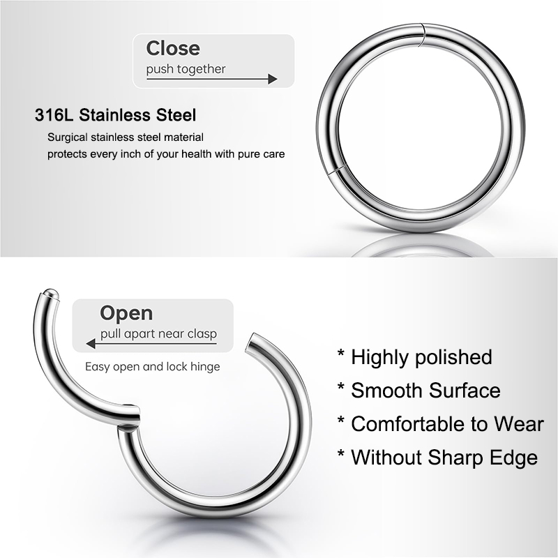 16G 316L Surgical Steel Hinged – Body Jewelry Nose Bewertung und Preis