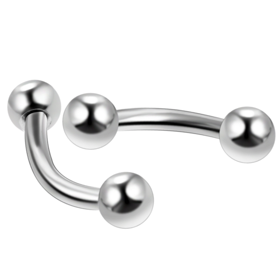 10Pcs/lot Steel Eyebrow Banana – Rook Curved Barbell Bewertung und Preis