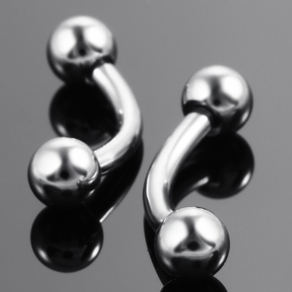 10Pcs/lot Steel Eyebrow Banana – Rook Curved Barbell Bewertung und Preis