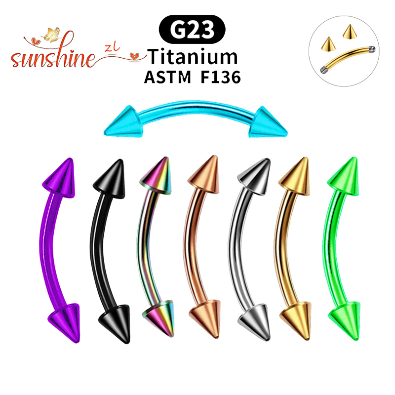1PC G23 Titanium Spike Curved  – Rook Curved Barbell Bewertung und Preis