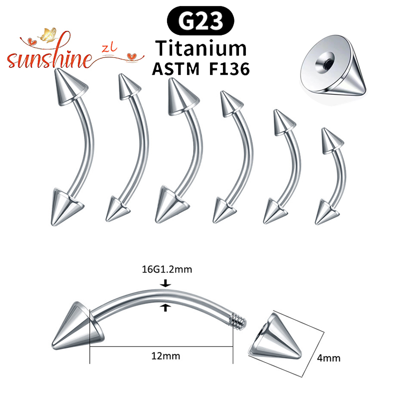 1PC G23 Titanium Spike Curved  – Rook Curved Barbell Bewertung und Preis