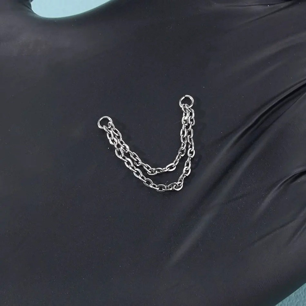 Titanium Nose Chain Double Cha – Body Jewelry Nose Bewertung und Preis