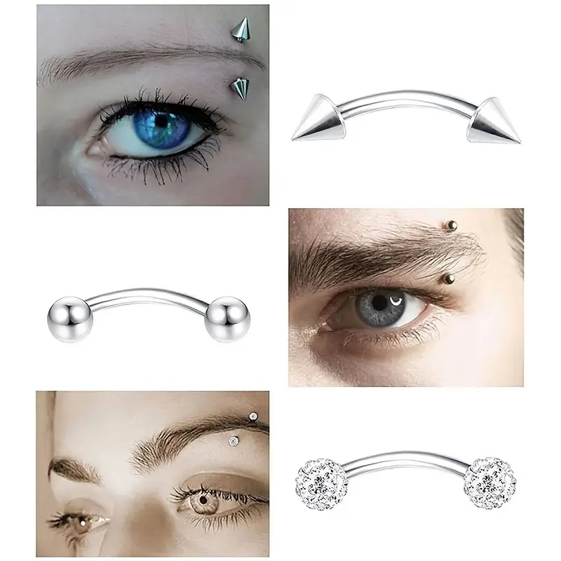 8PCS/Set 16G Eyebrow Rings for – Rook Curved Barbell Bewertung und Preis