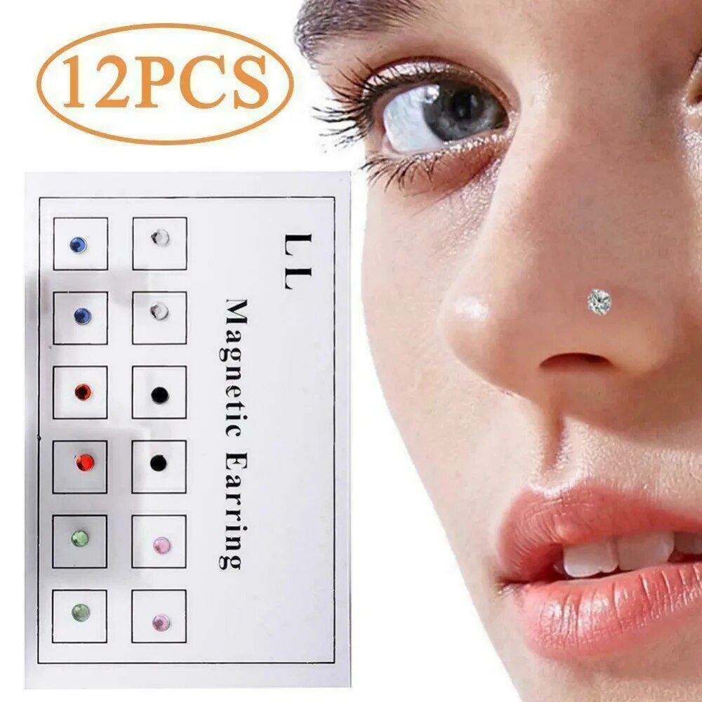 12PCS/Card Fake Cheater Non Pi – Body Jewelry Nose Bewertung und Preis