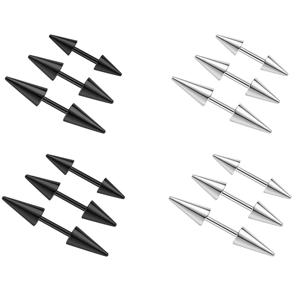 2Pcs 16G Spike Eyebrow Piercin – Rook Curved Barbell Bewertung und Preis