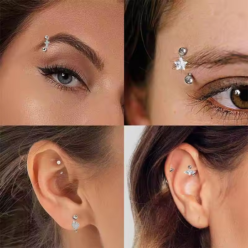 1PCS Butterfly Dangle Eyebrow  – Rook Curved Barbell Bewertung und Preis