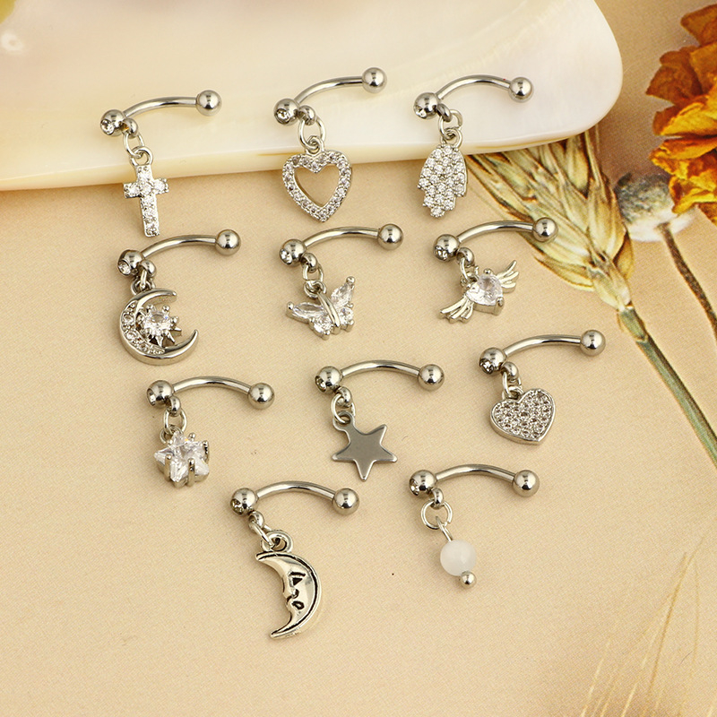1PCS Butterfly Dangle Eyebrow  – Rook Curved Barbell Bewertung und Preis