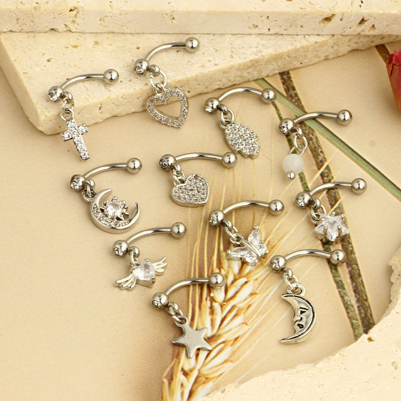 1PCS Butterfly Dangle Eyebrow  – Rook Curved Barbell Bewertung und Preis