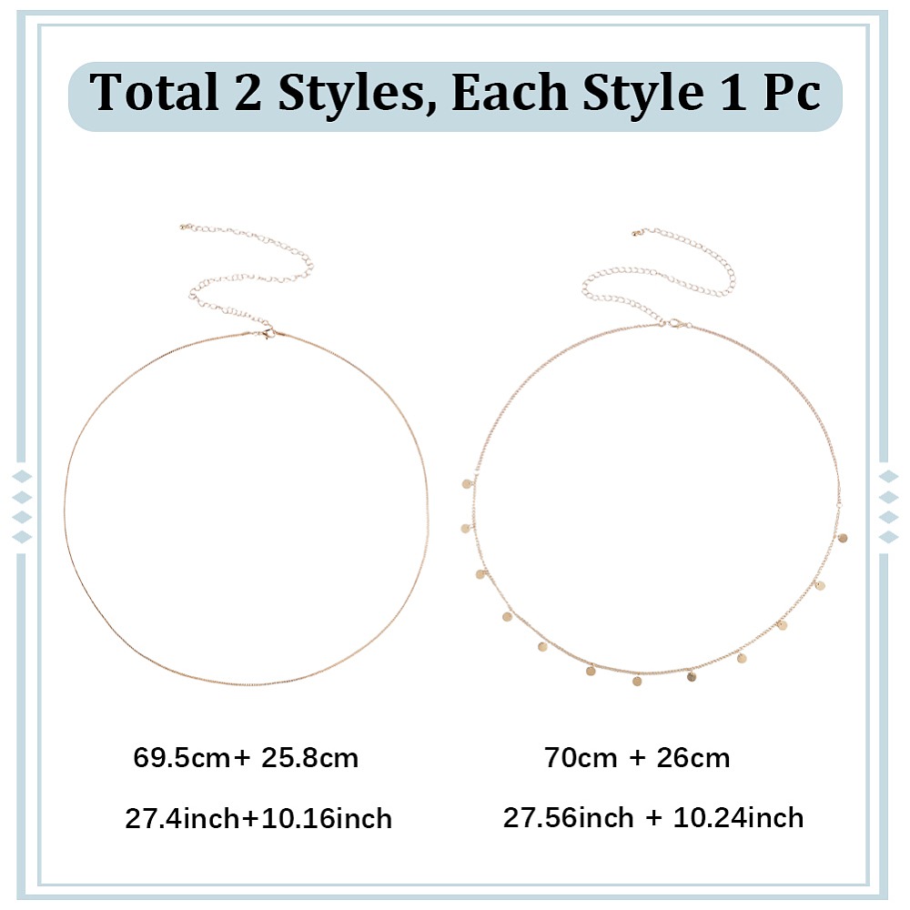 2Pcs Iron Waist Body Chain Bik – Body Jewelry Chain Bewertung und Preis