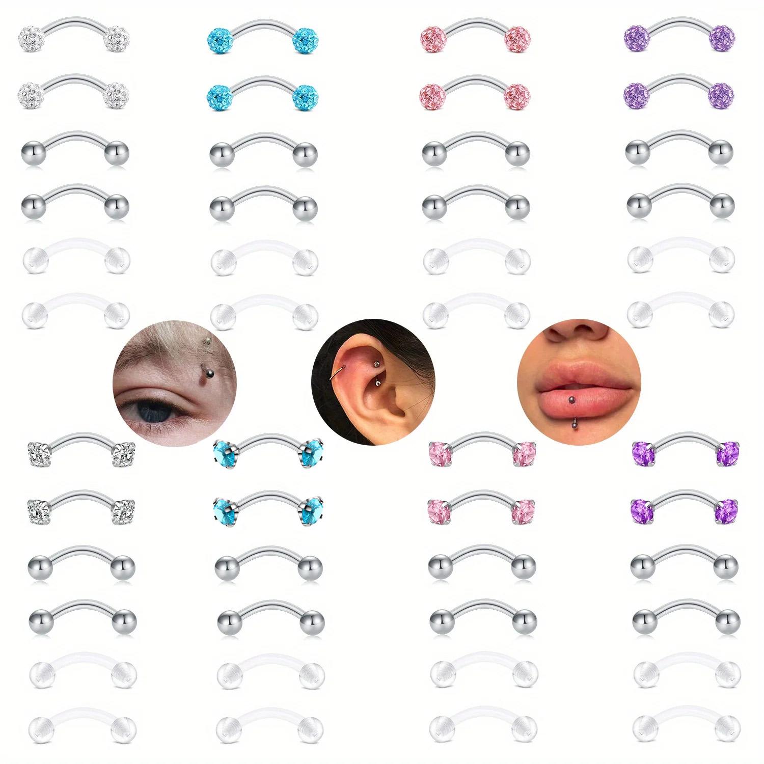 6pcs/Set Elegant Cute 16G Curv – Rook Curved Barbell Bewertung und Preis