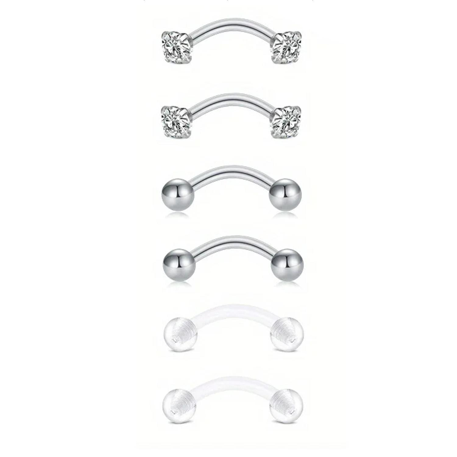 6pcs/Set Elegant Cute 16G Curv – Rook Curved Barbell Bewertung und Preis