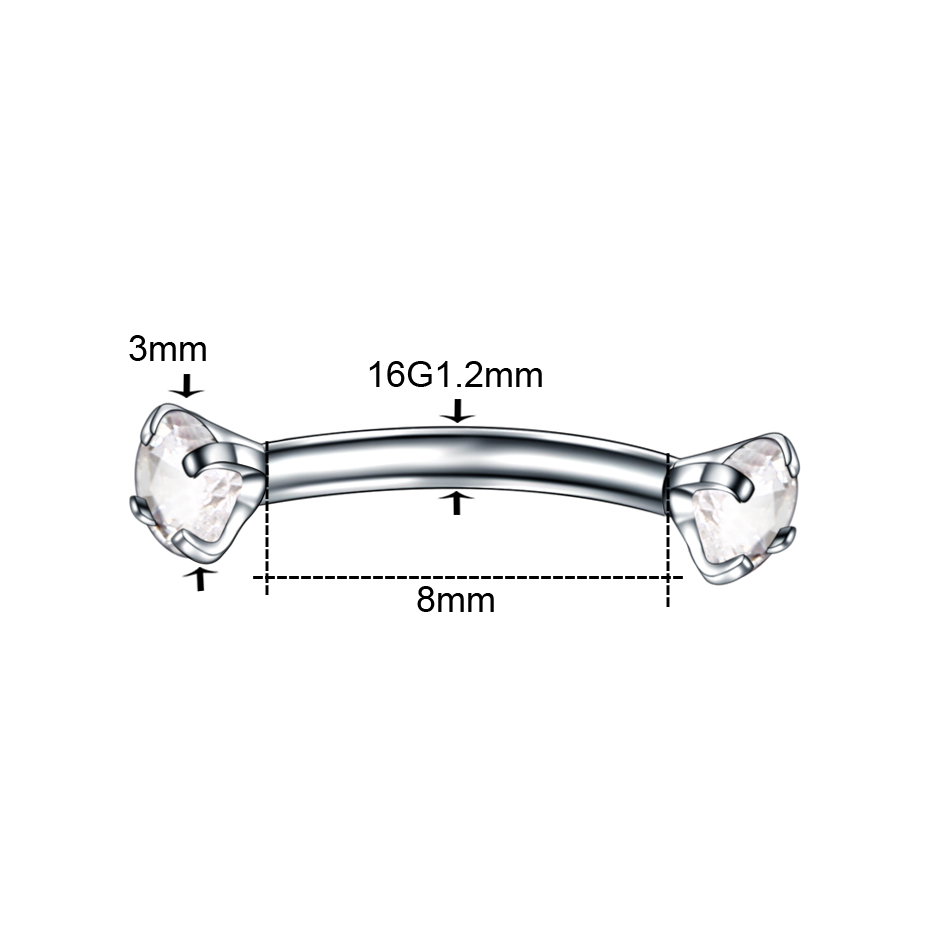 1PC Steel Curved Barbell Pierc – Rook Curved Barbell Bewertung und Preis