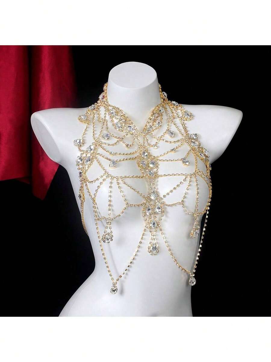 Rhinestone Body Chain Bra Neck – Body Jewelry Chain Bewertung und Preis