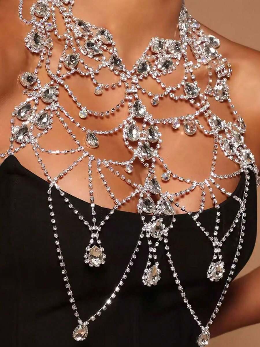 Rhinestone Body Chain Bra Neck – Body Jewelry Chain Bewertung und Preis
