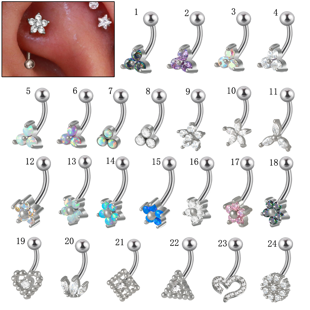 1PC G23 TItanium 16G Crystal F – Rook Curved Barbell Bewertung und Preis