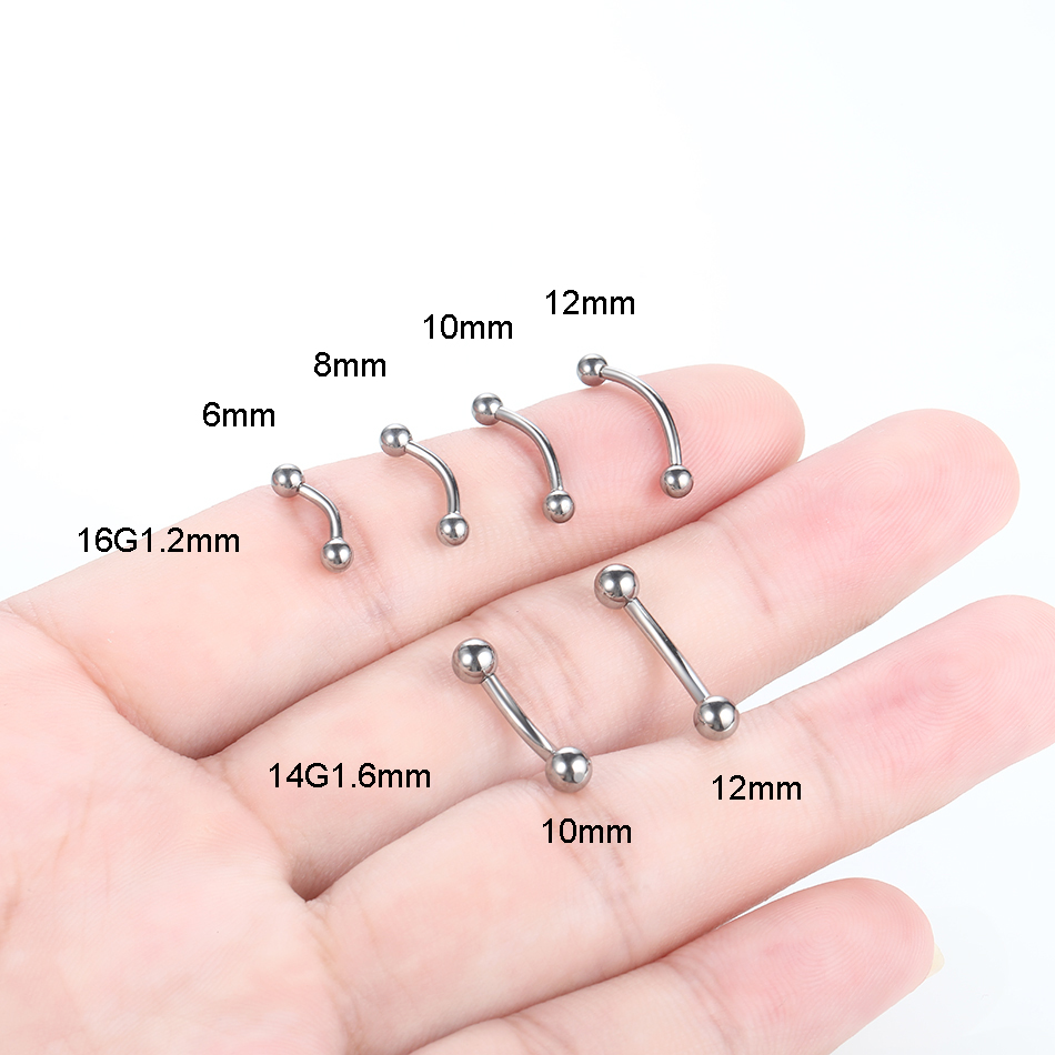 1Pc Titanium Piercing Curved B – Rook Curved Barbell Bewertung und Preis