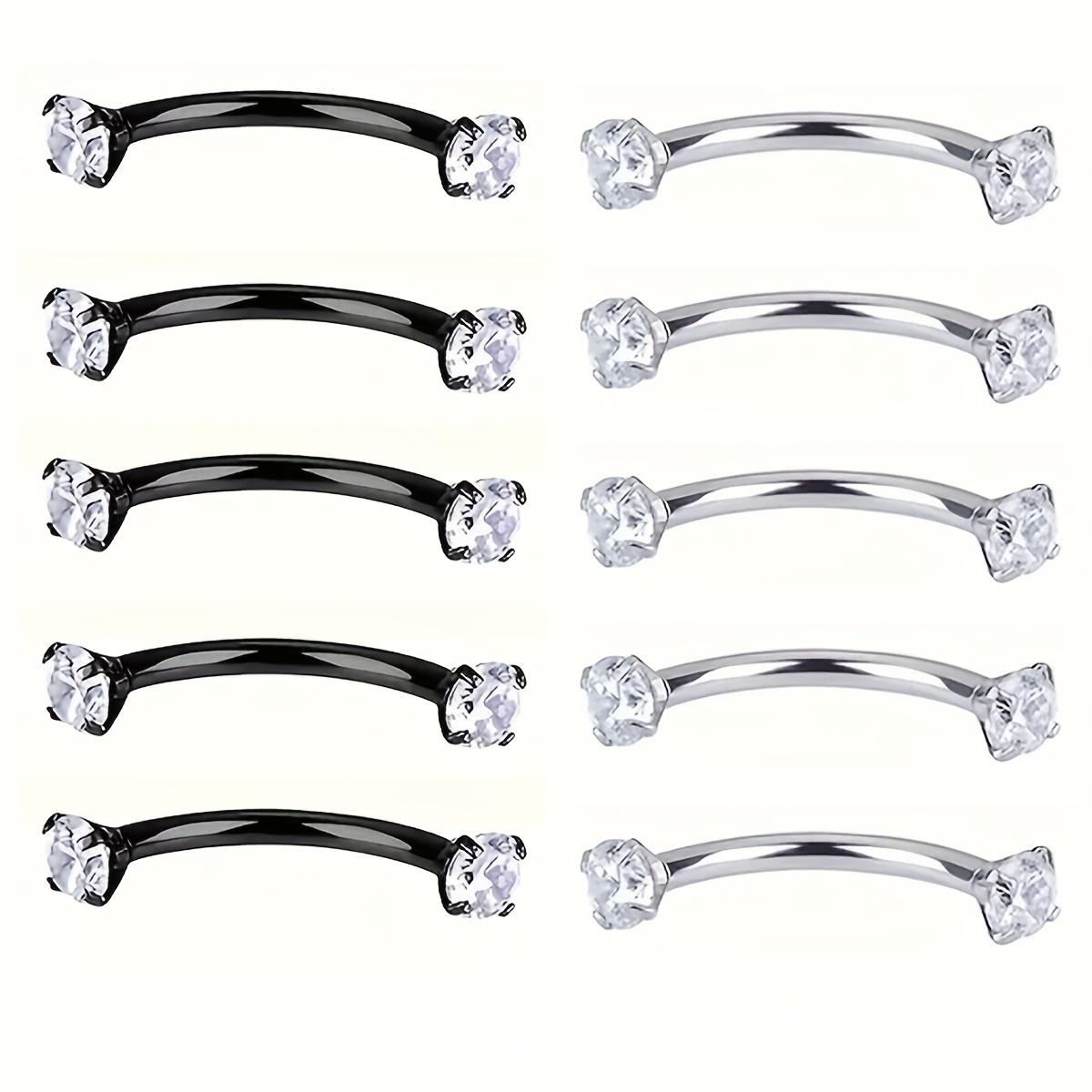5pcs 16G Stainless Steel Eyebr – Rook Curved Barbell Bewertung und Preis