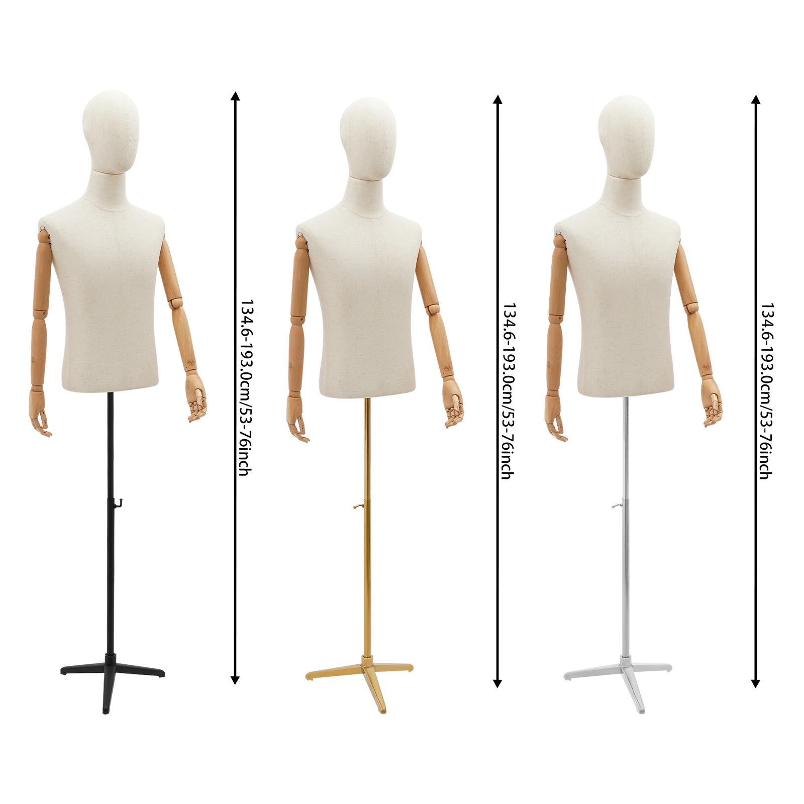 53-76in Adjustable Male Torso  – Body Jewelry Store Bewertung und Preis