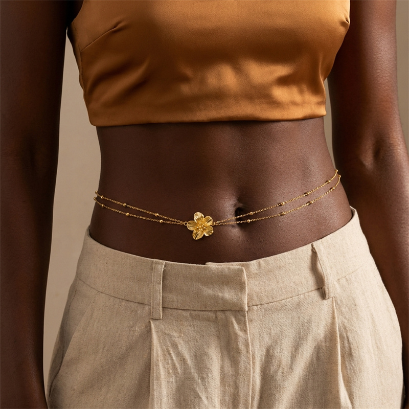 Simple Double Layers Belly Cha – Body Jewelry Helix Bewertung und Preis