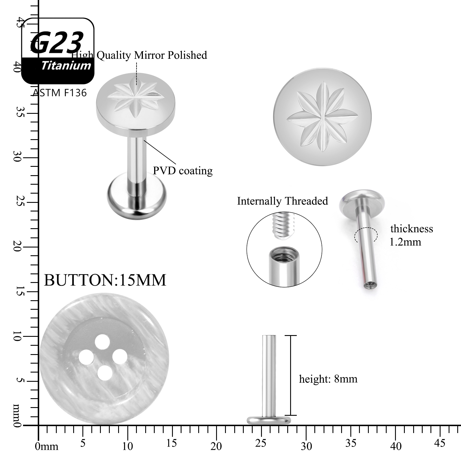 10PCS 16G G23 Titanium Stud Sk – Rook Curved Barbell Bewertung und Preis