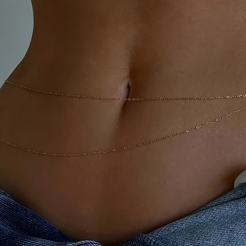 1Double-layer gold metal waist – Body Jewelry Chain Bewertung und Preis