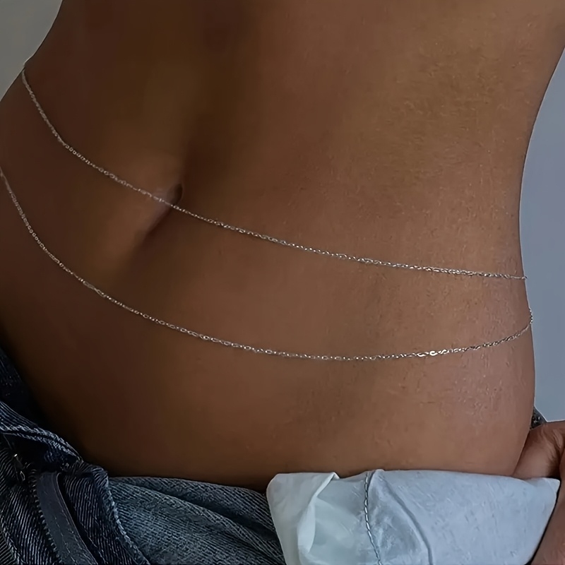 1Double-layer gold metal waist – Body Jewelry Chain Bewertung und Preis