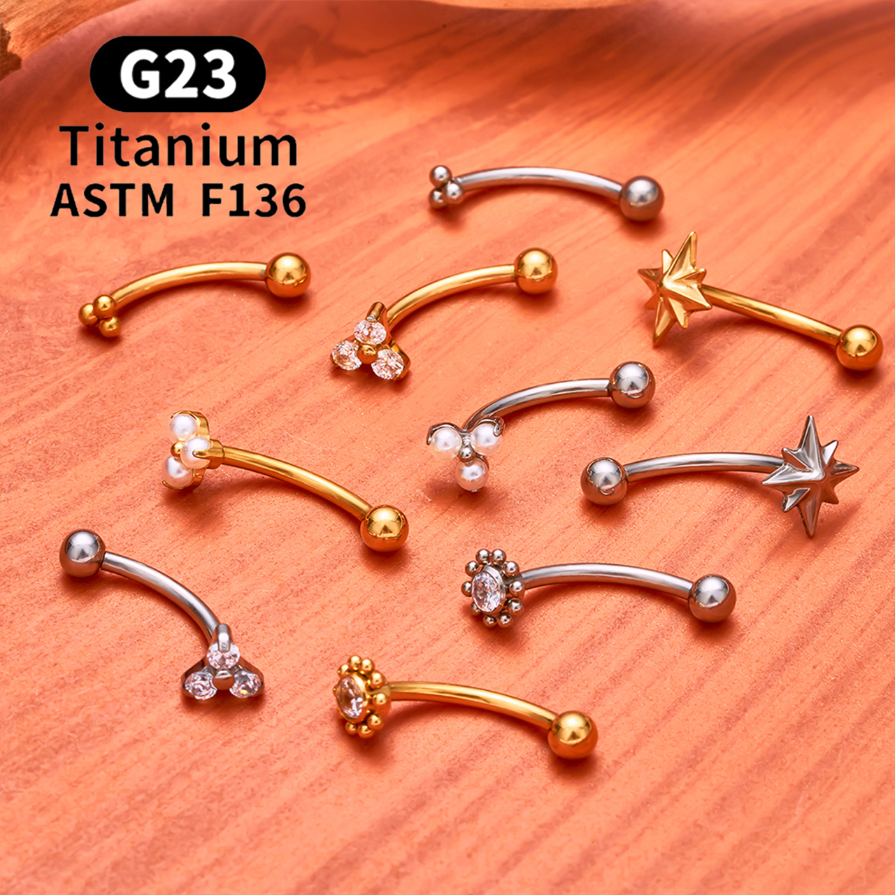 ASTM F136 Titanium Hexagram Ro – Rook Curved Barbell Bewertung und Preis