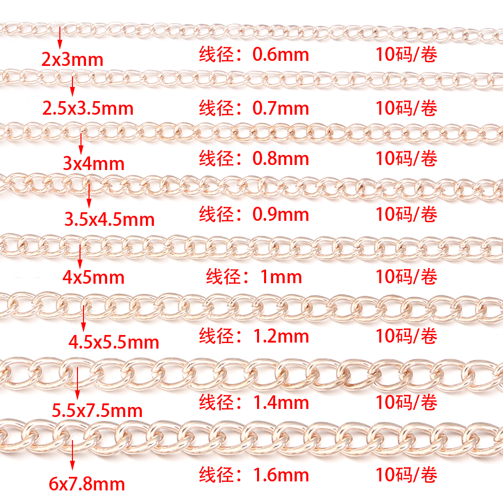 10yards/roll Flat 2-6mm Extens – Body Jewelry Chain Bewertung und Preis